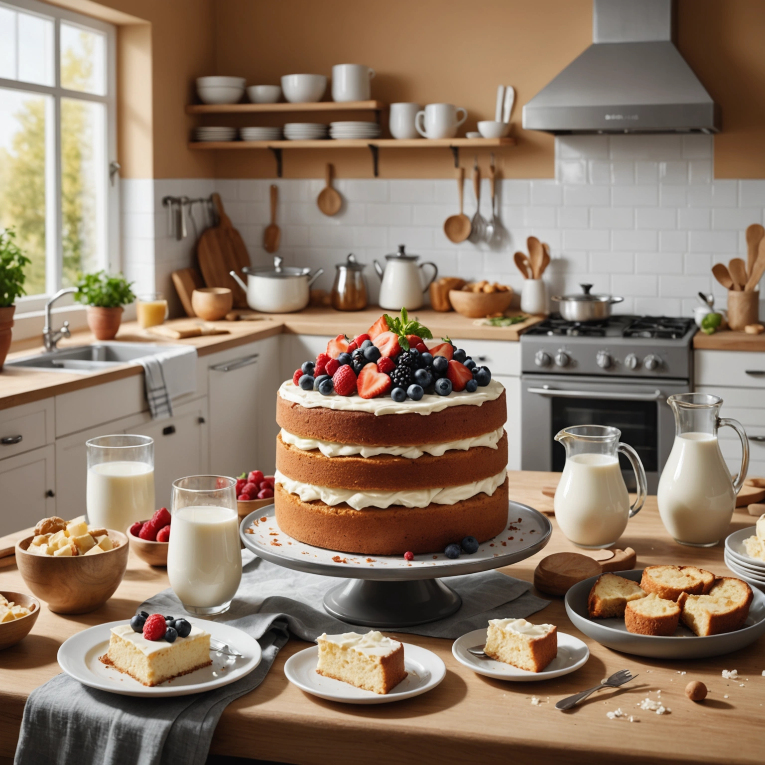 Искусство приготовления: как создать идеальный кекс на молоке и бисквит без сахара