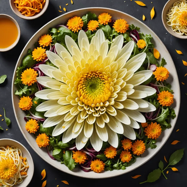 Салат Хризантема: искусство легкости и красоты на вашем столе